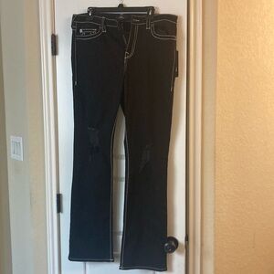 True religion. jeans rugged legs in front